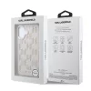 Karl Lagerfeld PU Perforated Monogram MagSafe tok, iPhone 17 - rózsaszín