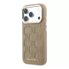 Karl Lagerfeld PU Perforated Monogram MagSafe tok, iPhone 17 Pro - bézs