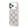 Karl Lagerfeld PU Perforated Monogram MagSafe tok, iPhone 17 Pro - rózsaszín