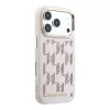 Karl Lagerfeld PU Perforated Monogram MagSafe tok, iPhone 17 Pro - rózsaszín