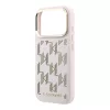 Karl Lagerfeld PU Perforated Monogram MagSafe tok, iPhone 17 Pro - rózsaszín