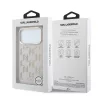 Karl Lagerfeld PU Perforated Monogram MagSafe tok, iPhone 17 Pro - rózsaszín