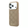 Karl Lagerfeld PU Perforated Monogram MagSafe tok, iPhone 17 Pro Max - bézs