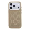 Karl Lagerfeld PU Perforated Monogram MagSafe tok, iPhone 17 Pro Max - bézs
