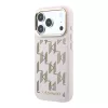 Karl Lagerfeld PU Perforated Monogram MagSafe tok, iPhone 17 Pro Max - rózsaszín