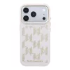 Karl Lagerfeld PU Perforated Monogram MagSafe tok, iPhone 17 Pro Max - rózsaszín