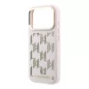 Karl Lagerfeld PU Perforated Monogram MagSafe tok, iPhone 17 Pro Max - rózsaszín