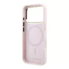 Karl Lagerfeld PU Perforated Monogram MagSafe tok, iPhone 17 Pro Max - rózsaszín