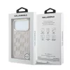 Karl Lagerfeld PU Perforated Monogram MagSafe tok, iPhone 17 Pro Max - rózsaszín