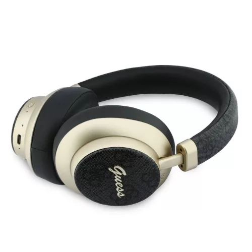 Guess PU 4G Gold Script Metal Logo ENC vezeték nélküli fülhallgató – fekete