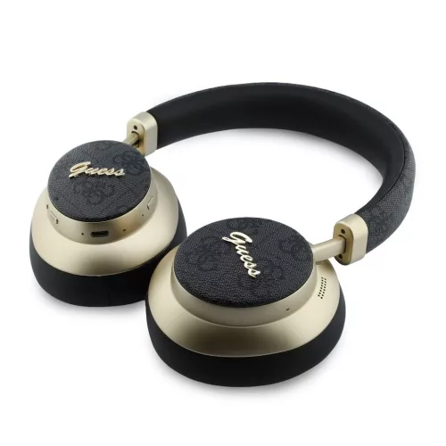 Guess PU 4G Gold Script Metal Logo ENC vezeték nélküli fülhallgató – fekete