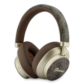   Guess PU 4G Gold Script Metal Logo ENC vezeték nélküli fülhallgató – barna