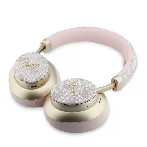 Guess PU 4G Gold Script Metal Logo ENC vezeték nélküli fülhallgató – rózsaszín