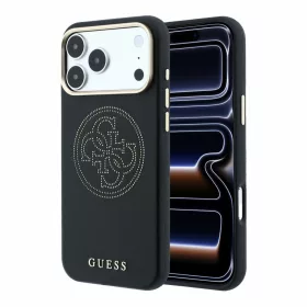   GUESS Pu Semi Wrap Perforated 4G Logo MagSafe tok, Apple iPhone 18 Pro Max - fekete