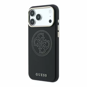   GUESS Pu Semi Wrap Perforated 4G Logo MagSafe tok, Apple iPhone 18 Pro Max - fekete
