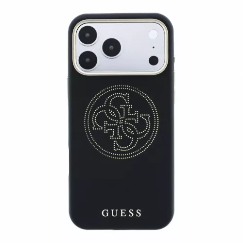 GUESS Pu Semi Wrap Perforated 4G Logo MagSafe tok, Apple iPhone 18 Pro Max - fekete