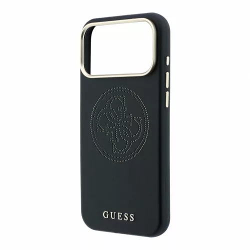 GUESS Pu Semi Wrap Perforated 4G Logo MagSafe tok, Apple iPhone 18 Pro Max - fekete