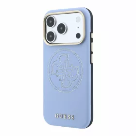   GUESS Pu Semi Wrap Perforated 4G Logo MagSafe tok, Apple iPhone 18 Pro Max - kék