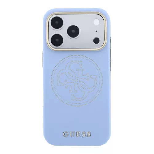 GUESS Pu Semi Wrap Perforated 4G Logo MagSafe tok, Apple iPhone 18 Pro Max - kék