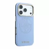 GUESS Pu Semi Wrap Perforated 4G Logo MagSafe tok, Apple iPhone 18 Pro Max - kék