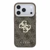 GUESS Pu 4G Strass Metal Logo tok, Apple iPhone 18 Pro Max - barna