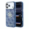 GUESS Pu 4G Strass Metal Logo tok, Apple iPhone 18 Pro Max - kék