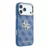 GUESS Pu 4G Strass Metal Logo tok, Apple iPhone 18 Pro Max - kék