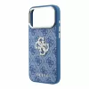 GUESS Pu 4G Strass Metal Logo tok, Apple iPhone 18 Pro Max - kék