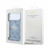 GUESS Pu 4G Strass Metal Logo tok, Apple iPhone 18 Pro Max - kék