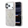 GUESS Pu 4G Strass Metal Logo tok, Apple iPhone 18 Pro Max - rózsaszín
