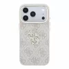 GUESS Pu 4G Strass Metal Logo tok, Apple iPhone 18 Pro Max - rózsaszín