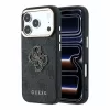GUESS Pu 4G Resin Metal Logo tok, iPhone 18 Pro Max - fekete