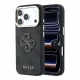 GUESS Pu 4G Resin Metal Logo tok, iPhone 18 Pro Max - fekete