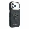 GUESS Pu 4G Resin Metal Logo tok, iPhone 18 Pro Max - fekete