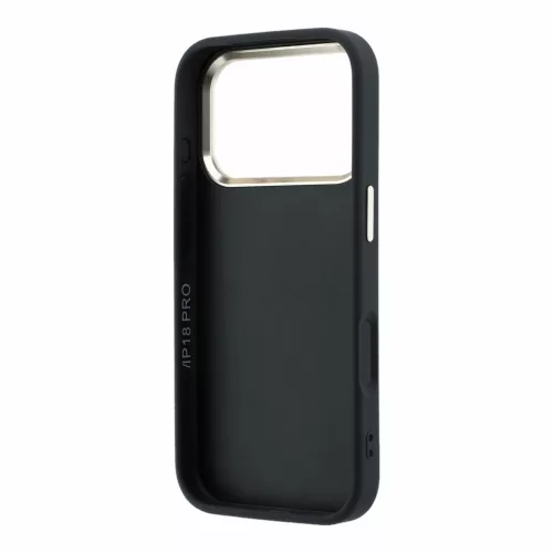 GUESS Pu 4G Resin Metal Logo tok, iPhone 18 Pro Max - fekete