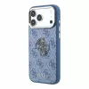 GUESS Pu 4G Resin Metal Logo tok, iPhone 18 Pro Max - kék