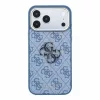 GUESS Pu 4G Resin Metal Logo tok, iPhone 18 Pro Max - kék