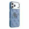 GUESS Pu 4G Resin Metal Logo tok, iPhone 18 Pro Max - kék