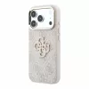 GUESS Pu 4G Resin Metal Logo tok, iPhone 18 Pro Max - rózsaszín