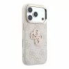 GUESS Pu 4G Resin Metal Logo tok, iPhone 18 Pro Max - rózsaszín