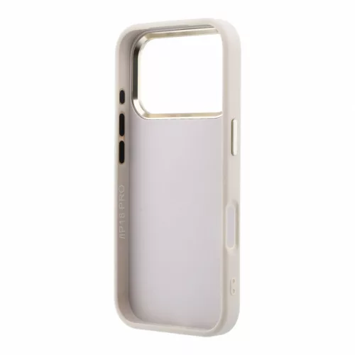 GUESS Pu 4G Resin Metal Logo tok, iPhone 18 Pro Max - rózsaszín