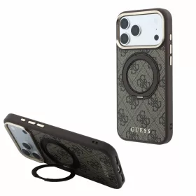   GUESS Pu 4G Ring Stand MagSafe tok, Apple iPhone 18 Pro Max - barna