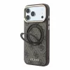 GUESS Pu 4G Ring Stand MagSafe tok, Apple iPhone 18 Pro Max - barna