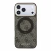 GUESS Pu 4G Ring Stand MagSafe tok, Apple iPhone 18 Pro Max - barna