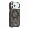 GUESS Pu 4G Ring Stand MagSafe tok, Apple iPhone 18 Pro Max - barna