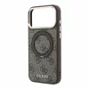 GUESS Pu 4G Ring Stand MagSafe tok, Apple iPhone 18 Pro Max - barna