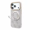 GUESS Pu 4G Ring Stand MagSafe tok, Apple iPhone 18 Pro Max - rózsaszín