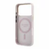 GUESS Pu 4G Ring Stand MagSafe tok, Apple iPhone 18 Pro Max - rózsaszín