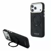 GUESS Pu 4G Ring Stand MagSafe tok, iPhone 18 Pro Max - fekete