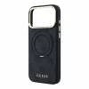 GUESS Pu 4G Ring Stand MagSafe tok, iPhone 18 Pro Max - fekete